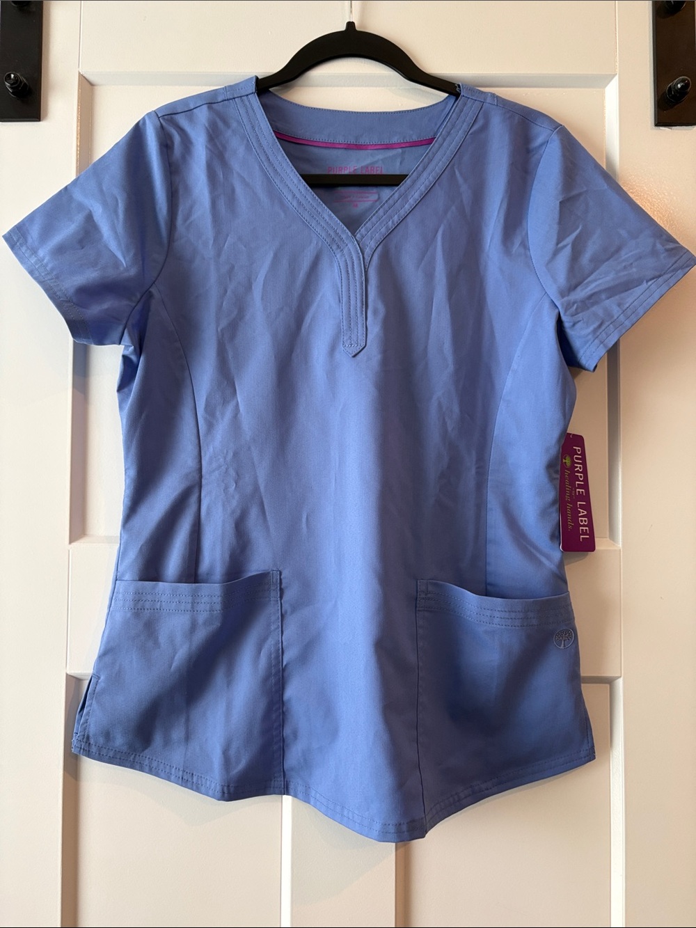 healing hands Periwinkle V-Neck Short Sleeve Scrub Top